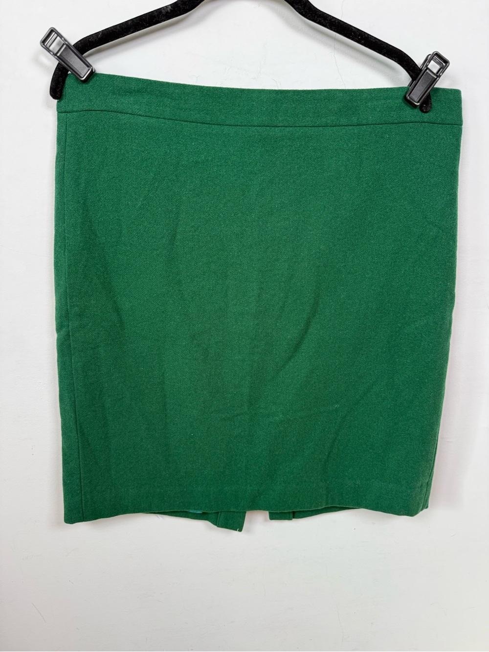 J.Crew Factory Emerald Green Double-Serge Wool Blend Pencil Skirt Size 14